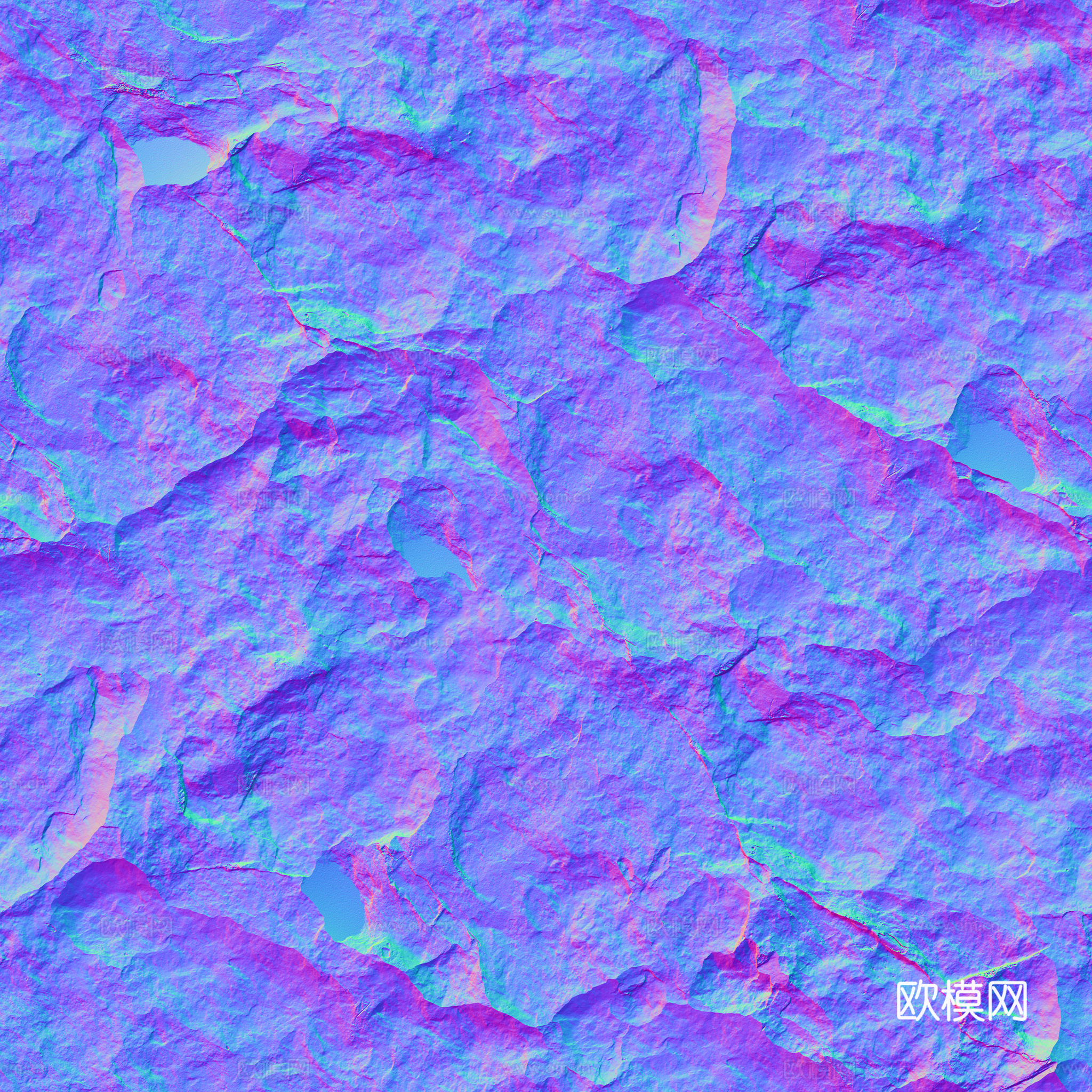 岩石石材PU石 法线凹凸贴图下载