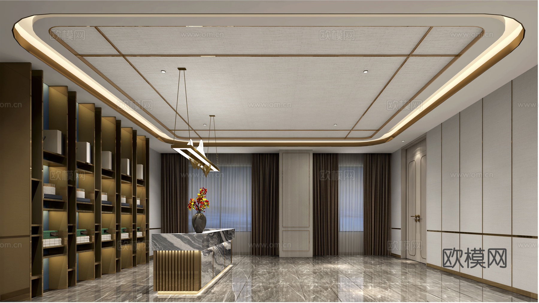 服务台3d模型下载