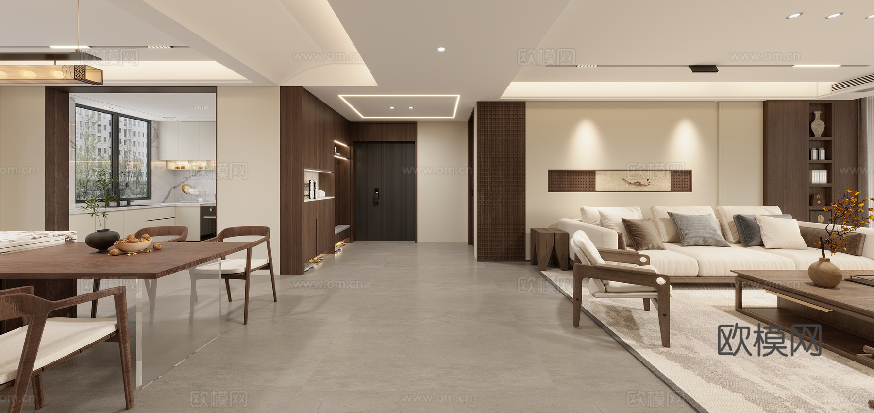 宋氏美学客餐厅3d模型下载（渲染图2）