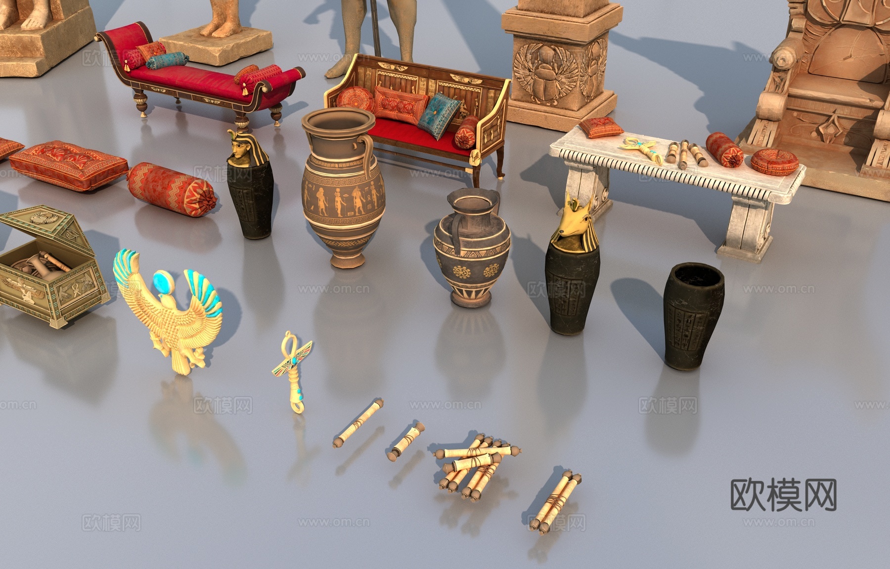 埃及物品3d模型下载（渲染图5）