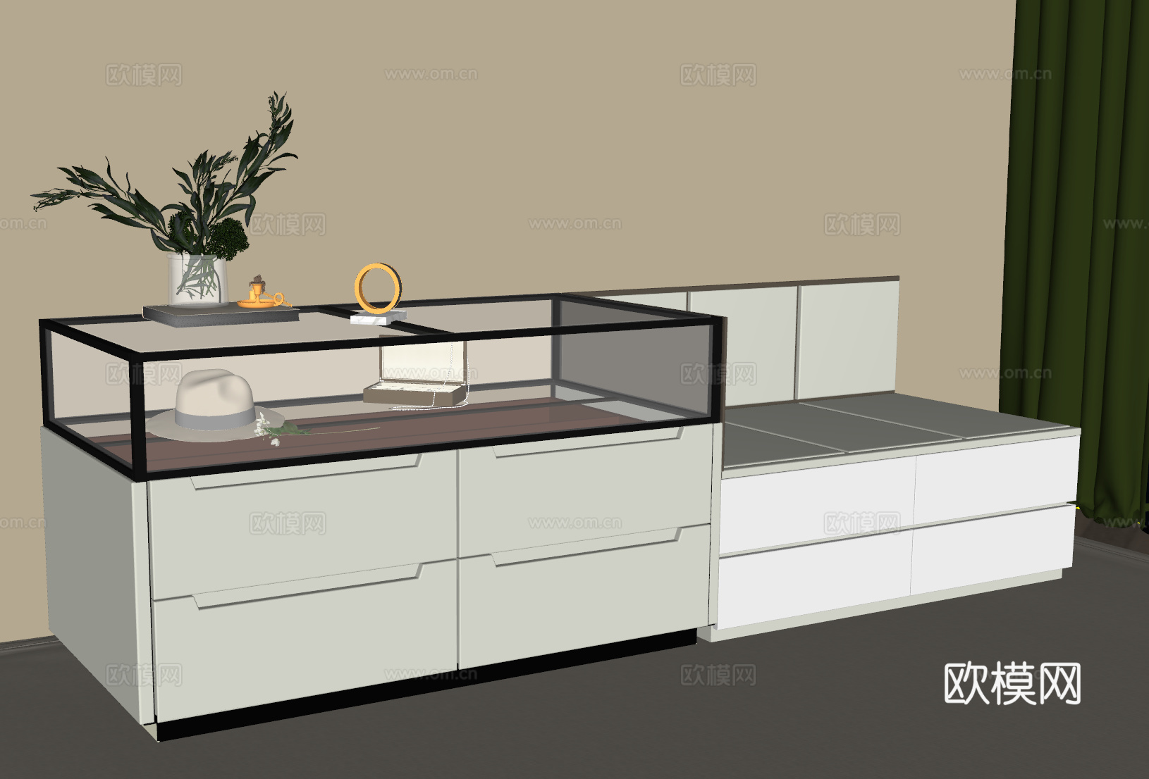 现代中导台su模型