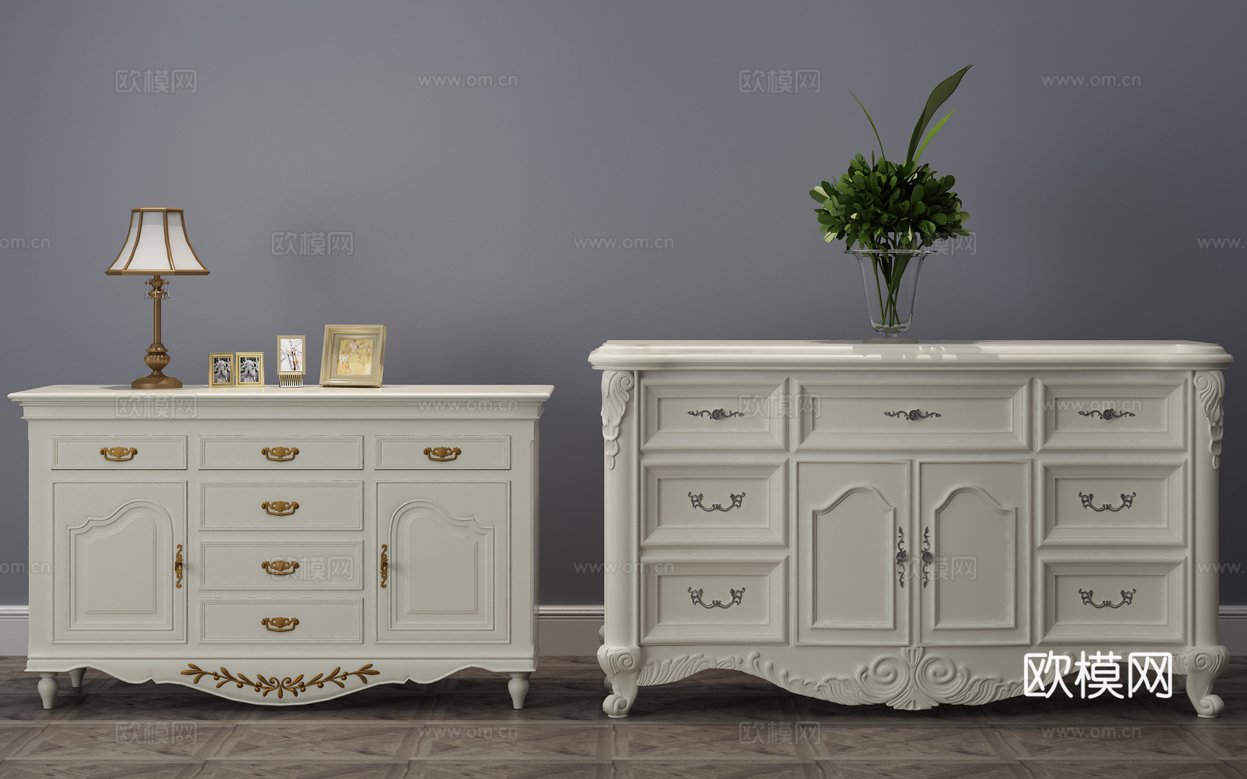 餐边柜，边柜3d模型下载