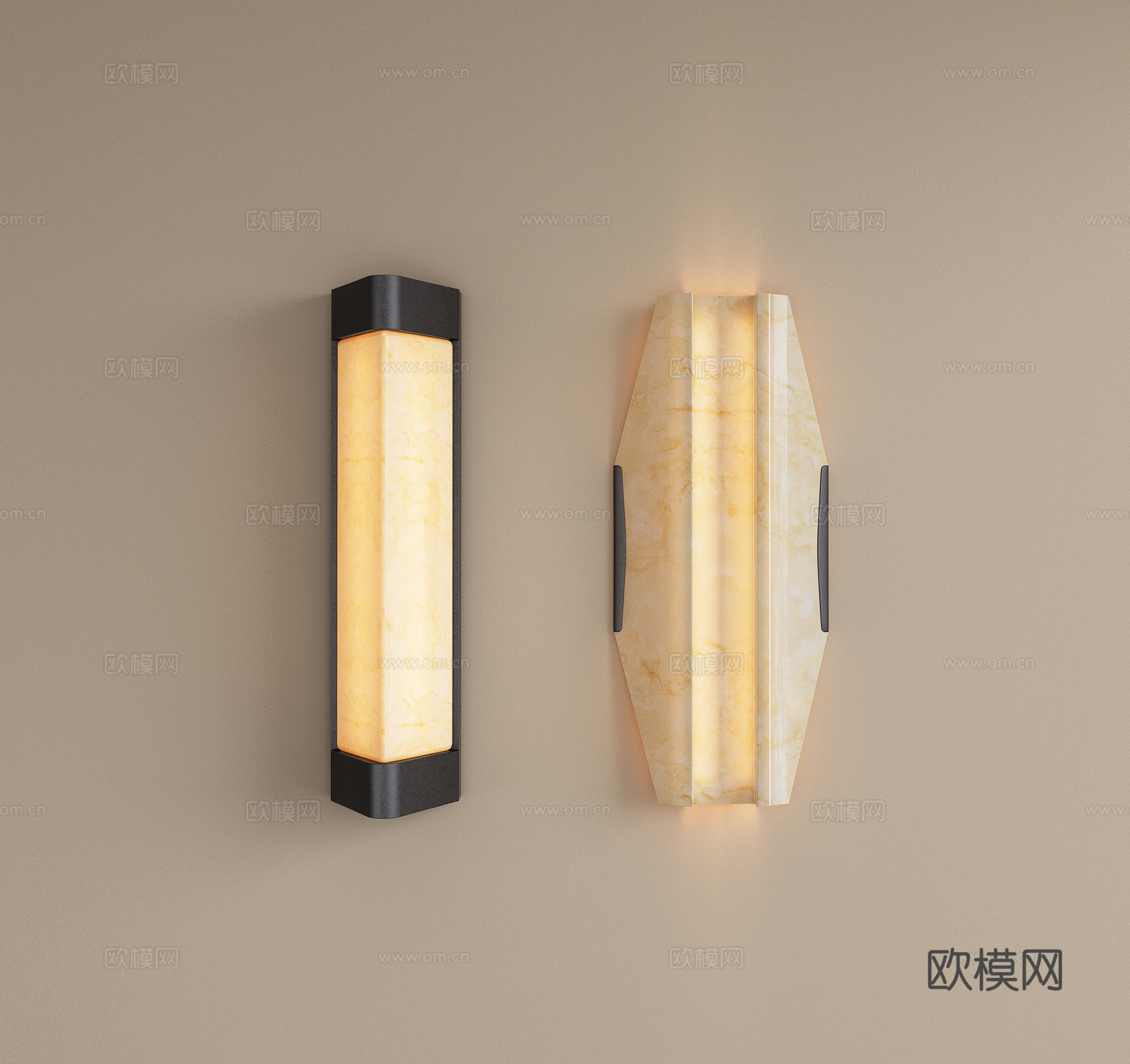 现代长条壁灯 床头壁灯 金属壁灯 客厅壁灯 复古壁灯3d模型下载