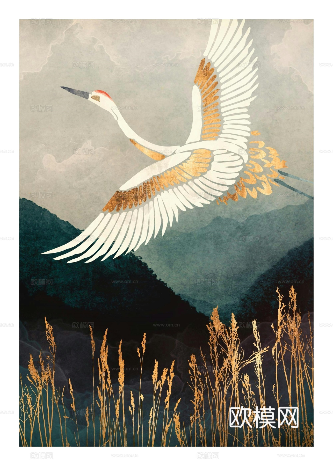 新中式中古风现代复古挂画 简约挂画 艺术挂画 彩色挂画下载