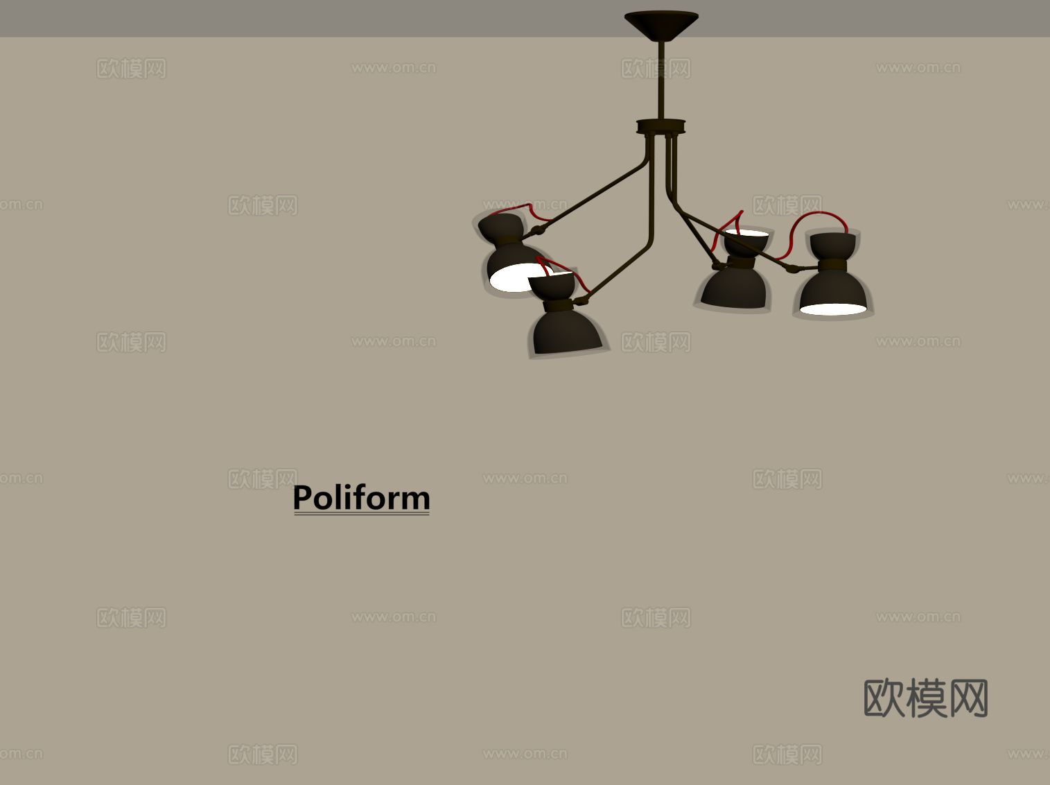 现代创意吊灯su模型