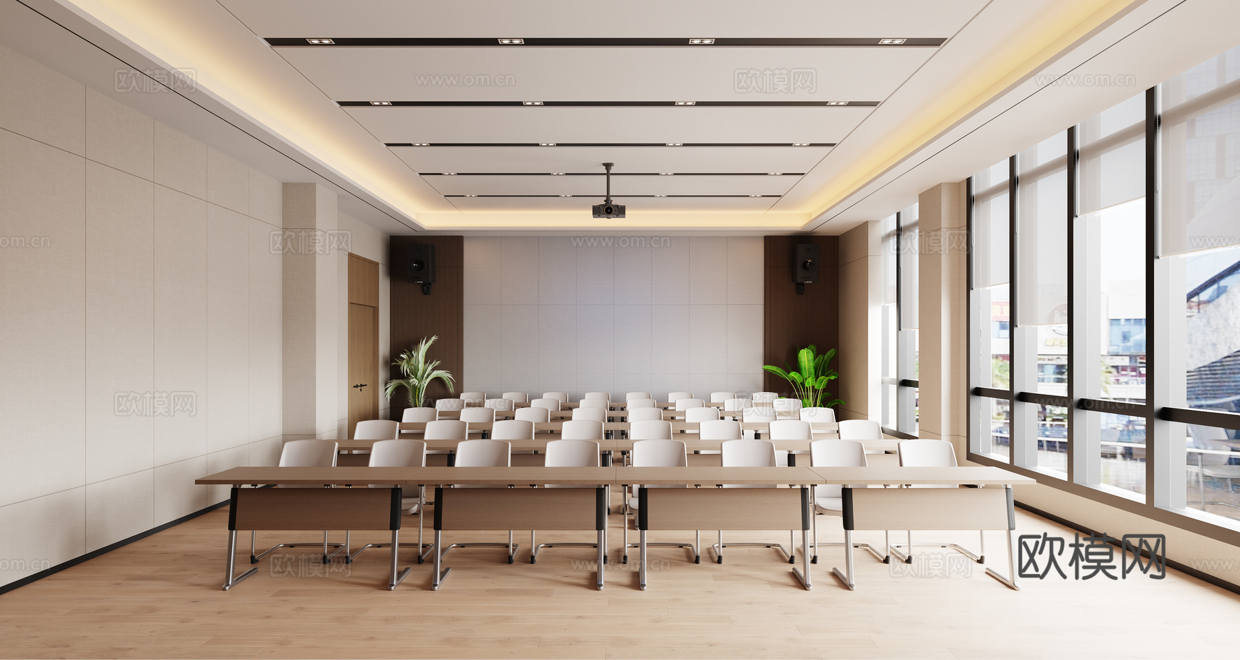 会议室多媒体教室3d模型下载（渲染图2）
