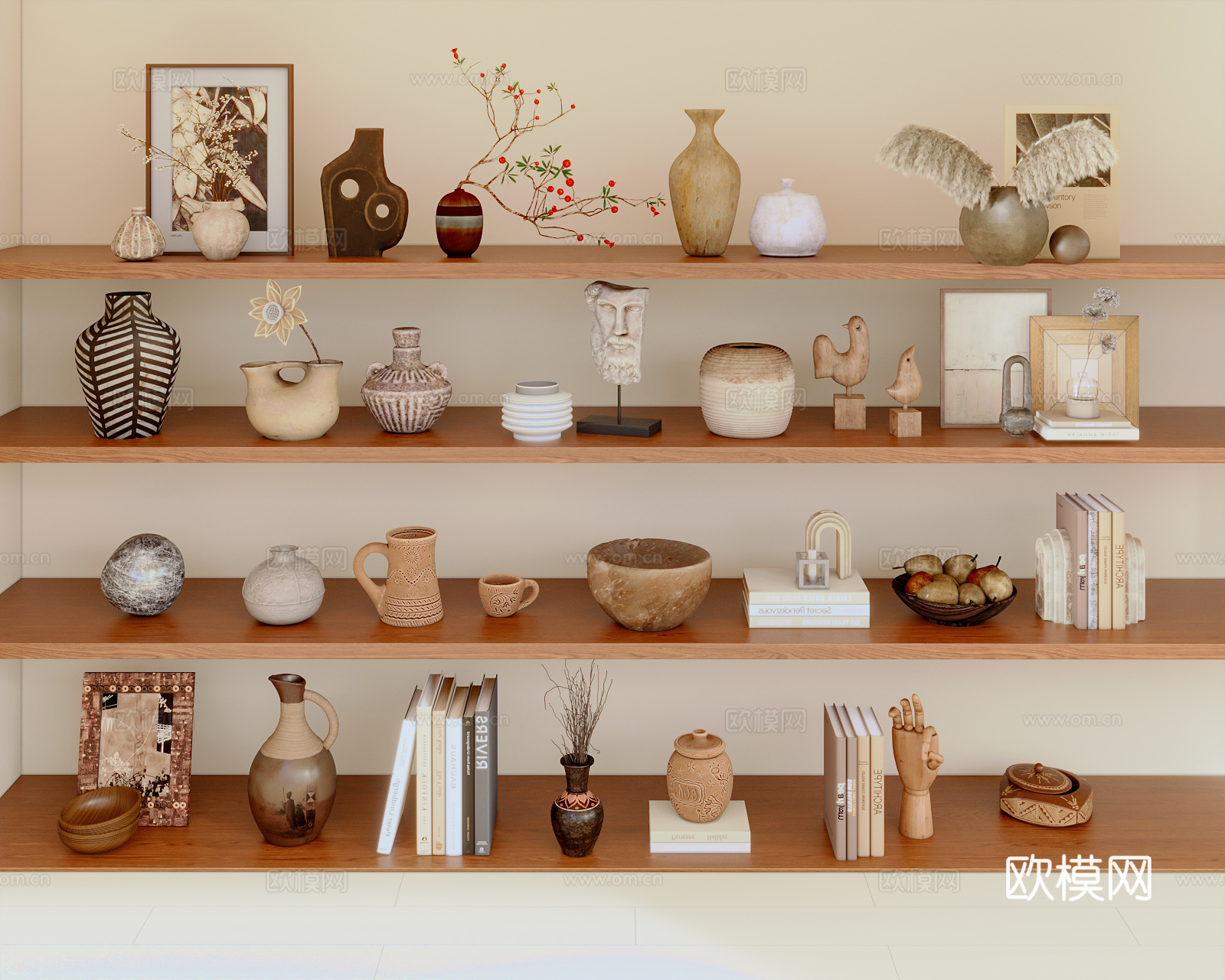 侘寂中古摆件3d模型下载