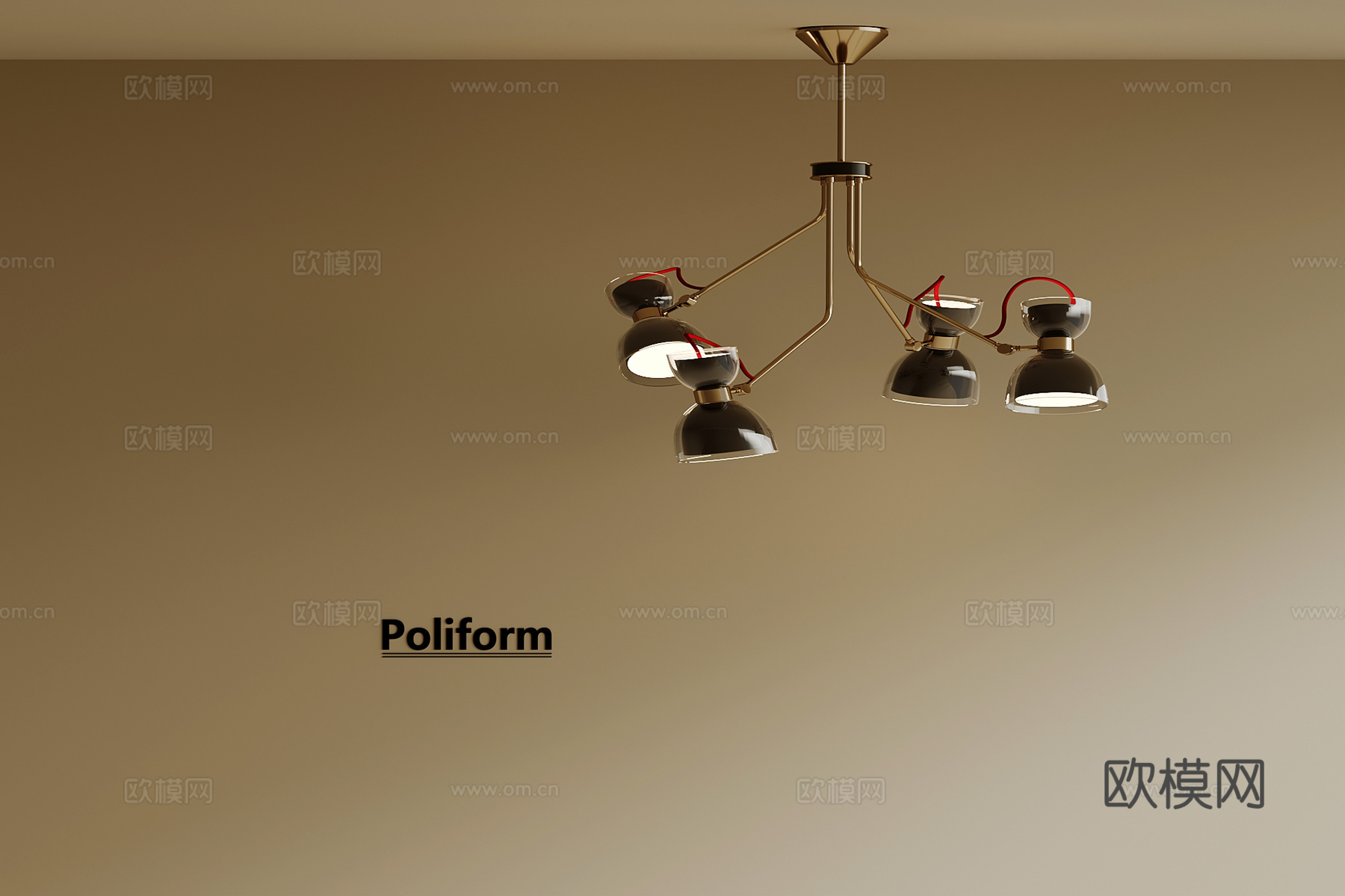 现代创意吊灯su模型
