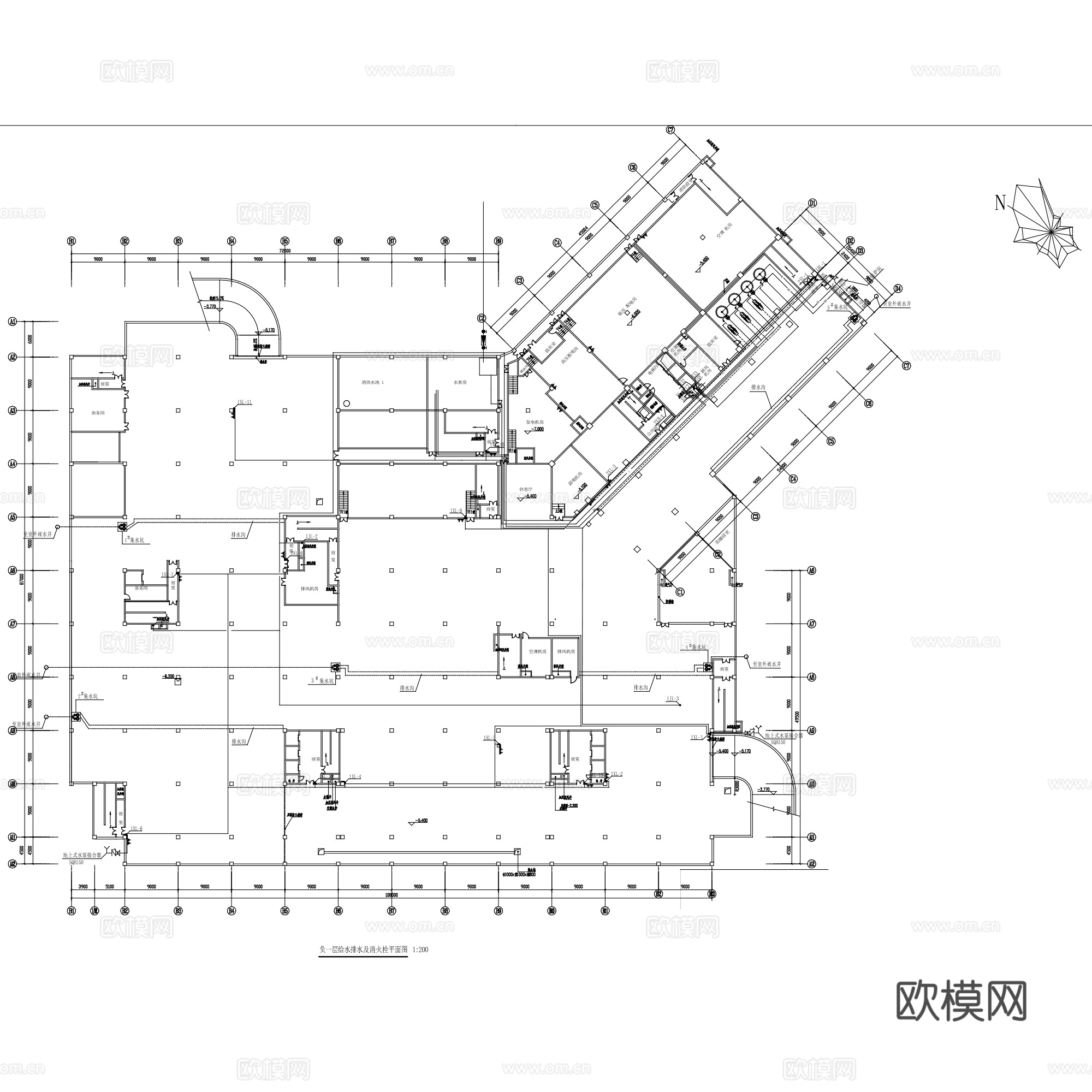 建筑给排水防火消防及节点CAD施工图集 30套cad施工图