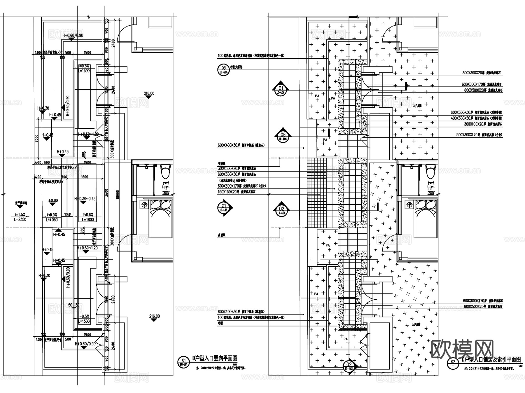 庭院入口大门景观CAD施工图集cad施工图