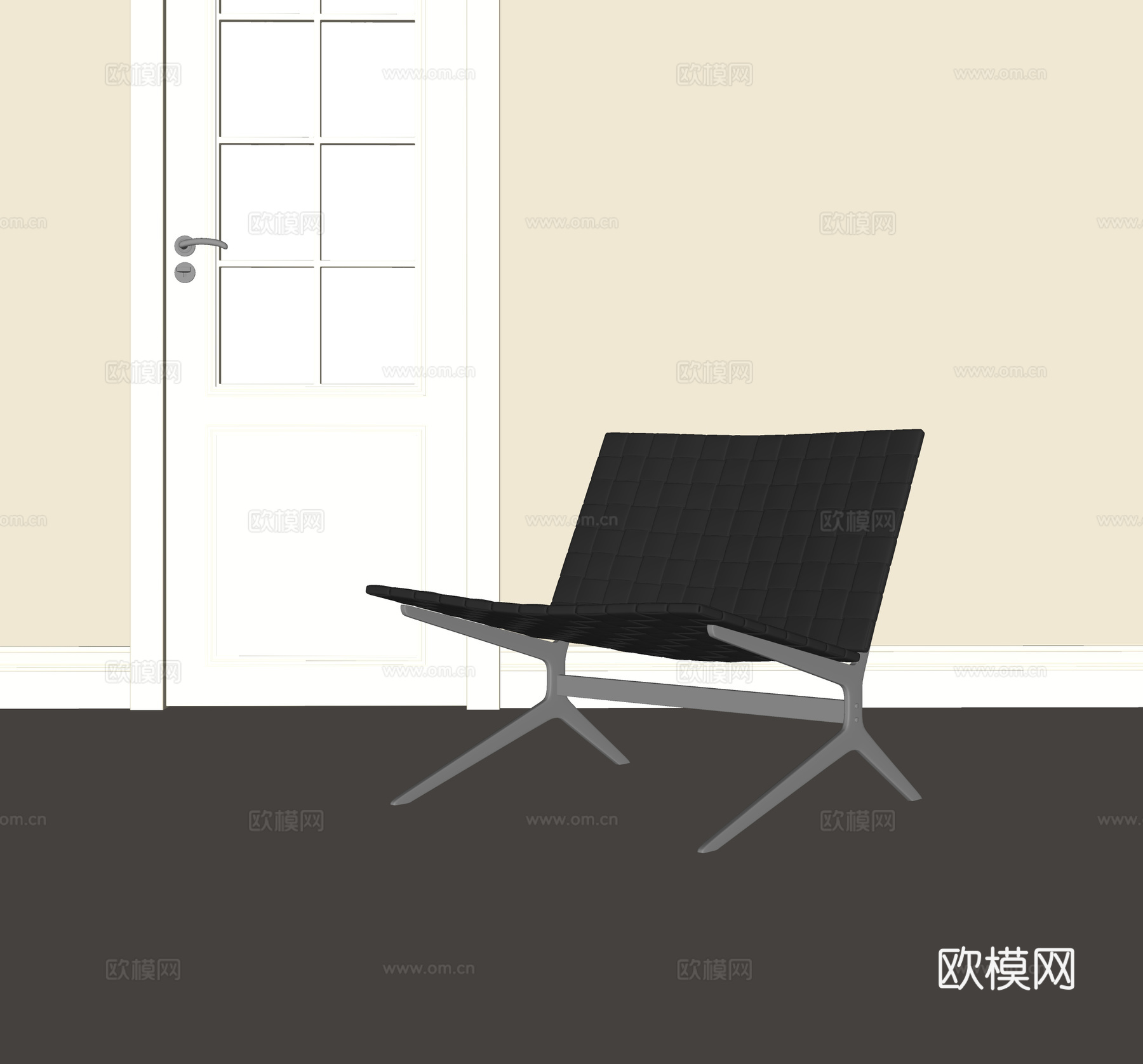 意式轻奢休闲椅su模型