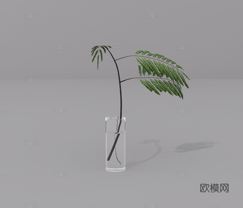 植物摆件su模型