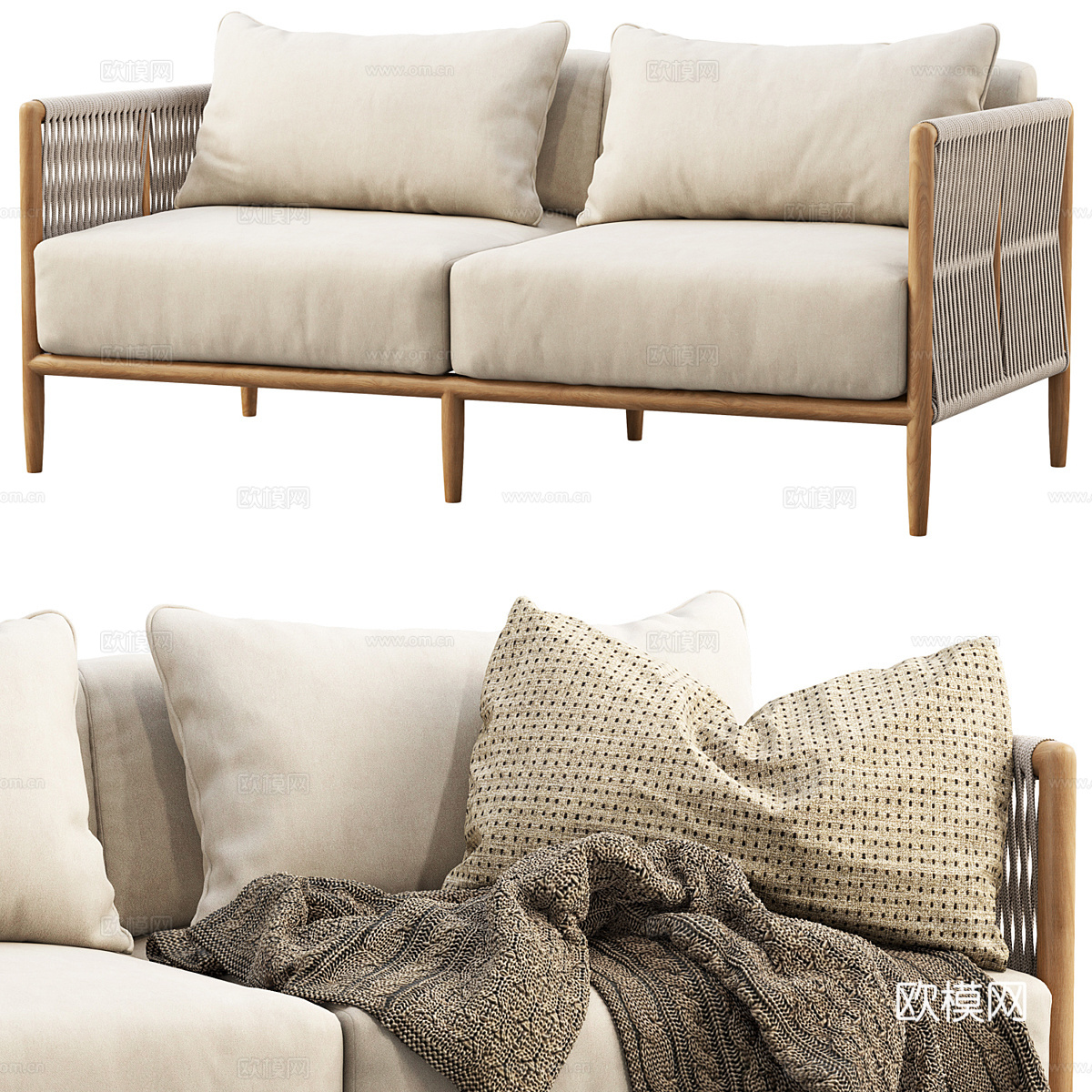 双人沙发3d模型下载