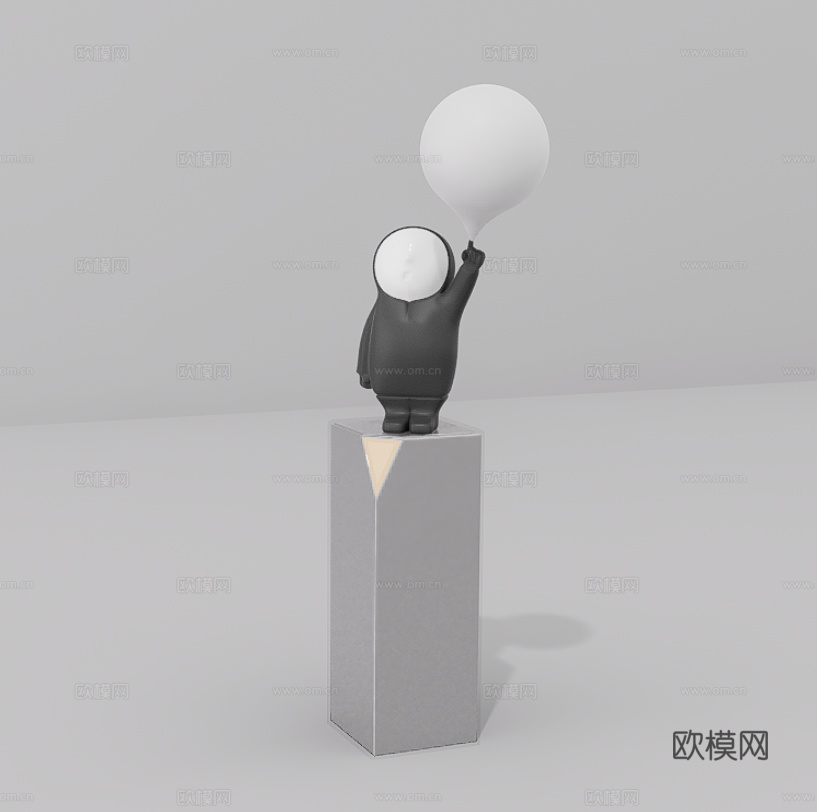 人形雕塑su模型
