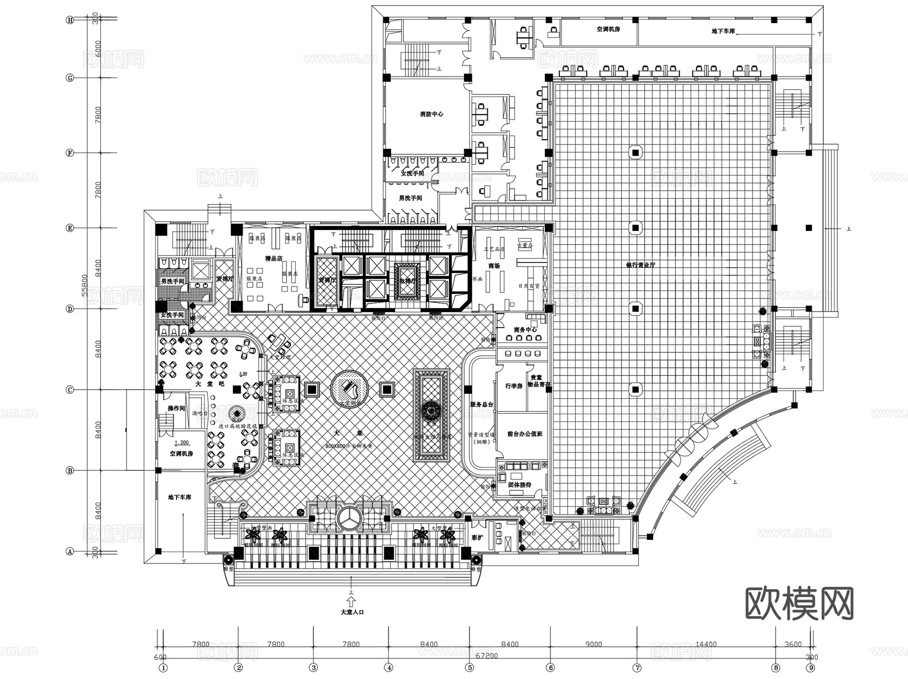 度假酒店宾馆旅馆招待所建筑CAD施工图集 240套cad施工图