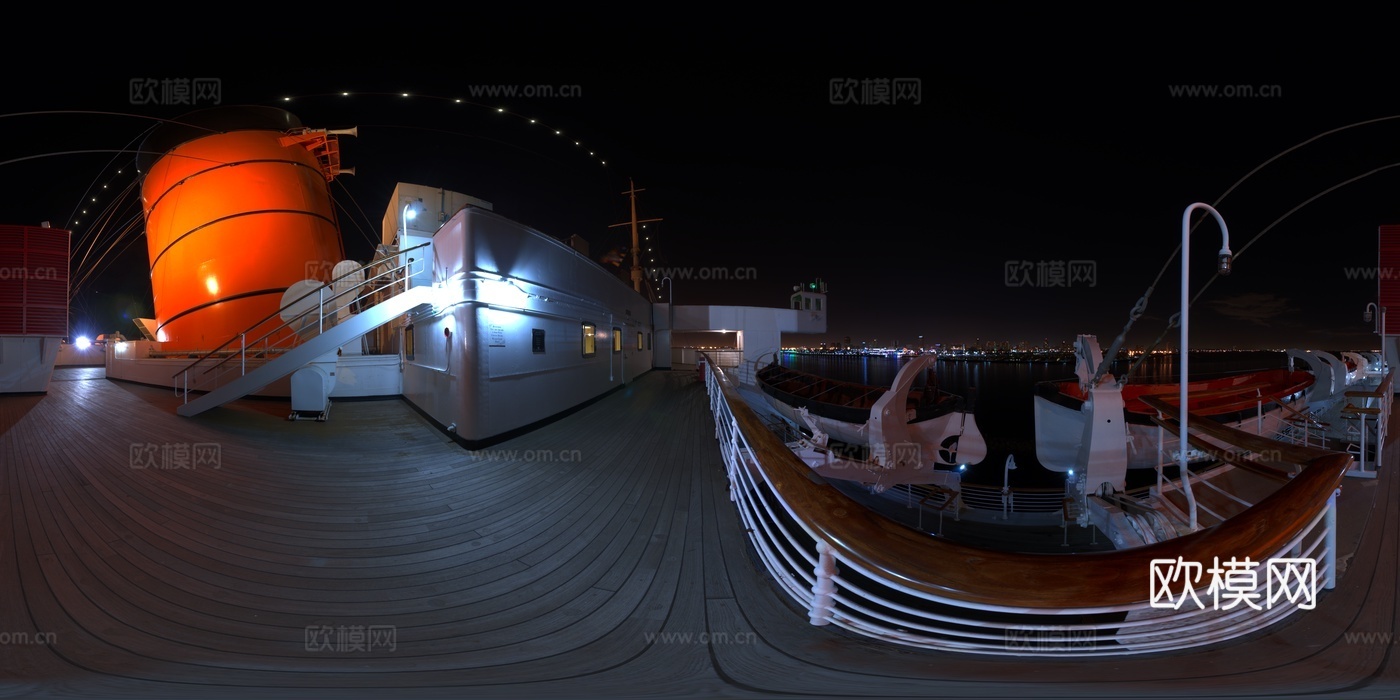 夜晚海边天空全景