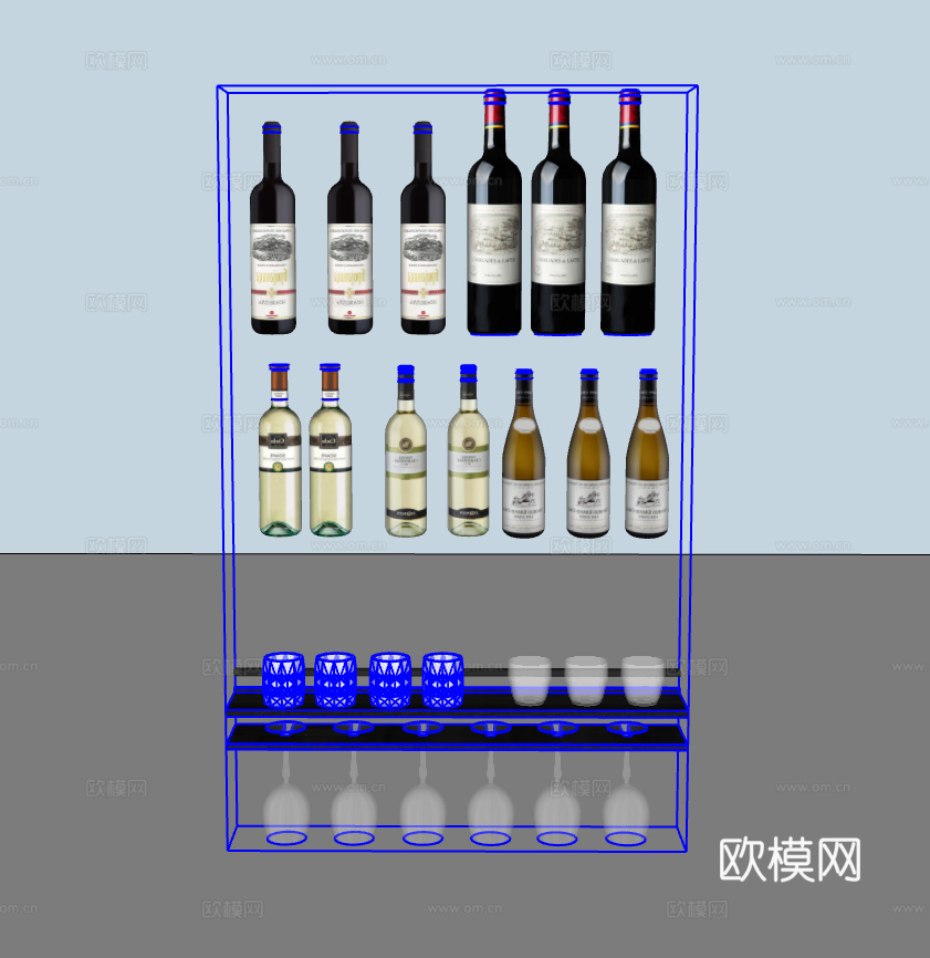酒水杯子su模型