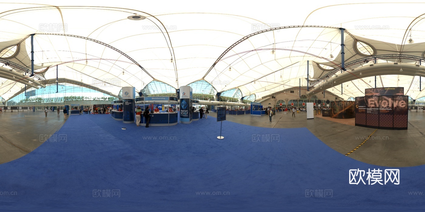 汽车站高铁站候车厅室内全景下载