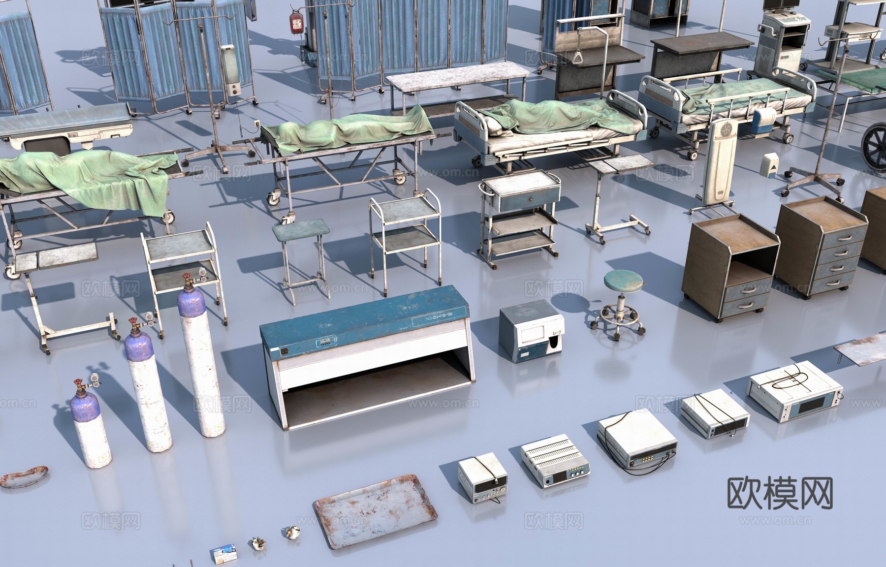 废弃的医疗设备3d模型下载（渲染图3）