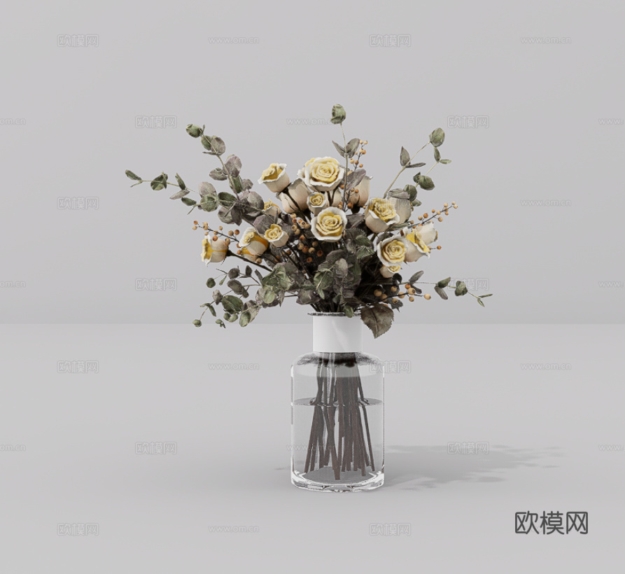 植物摆件su模型