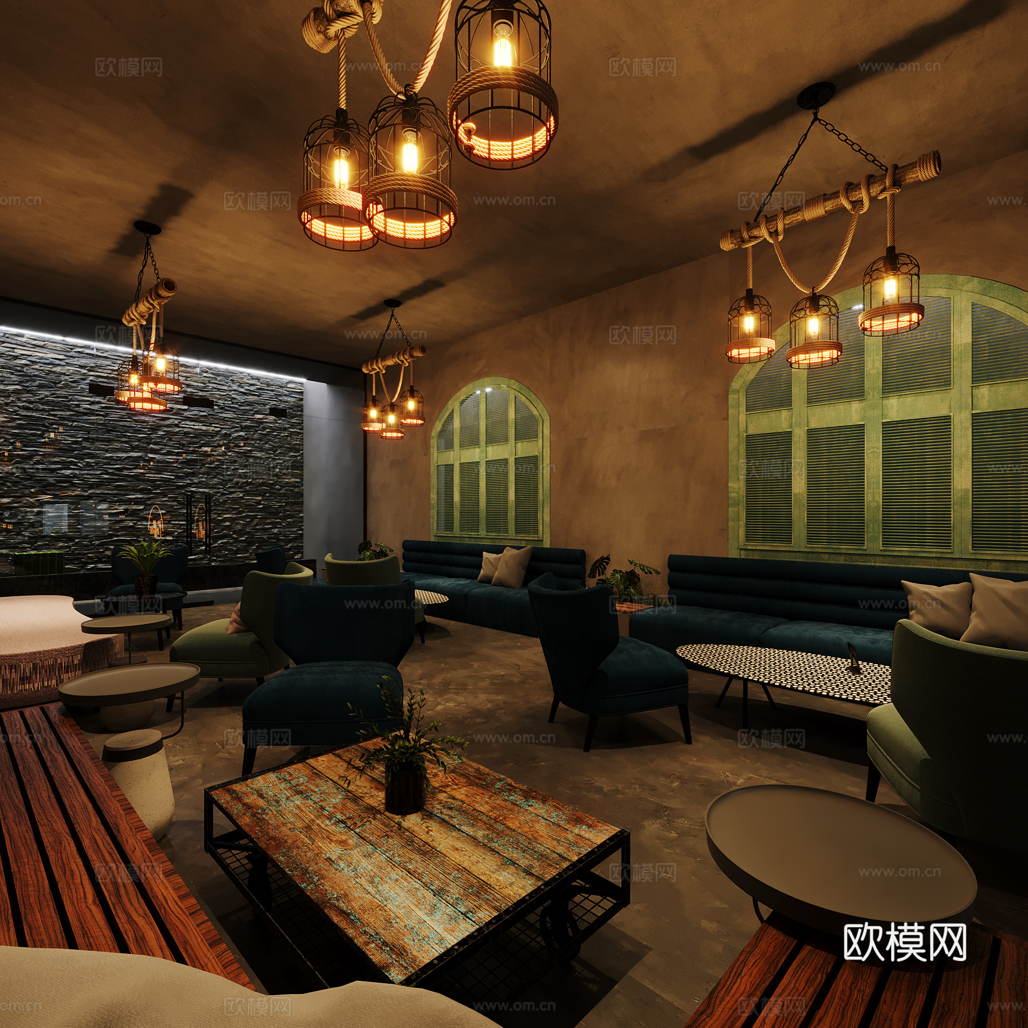 奶茶店咖啡厅3d模型下载（渲染图3）