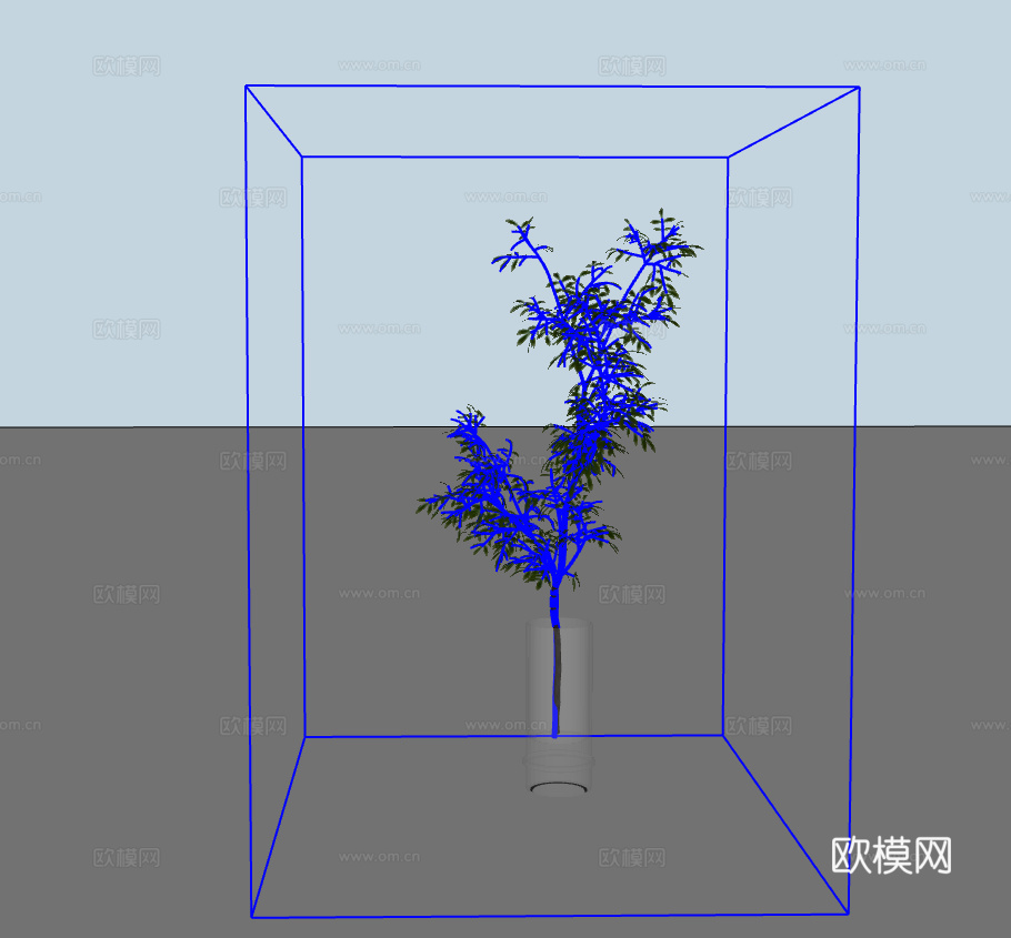 植物摆件su模型