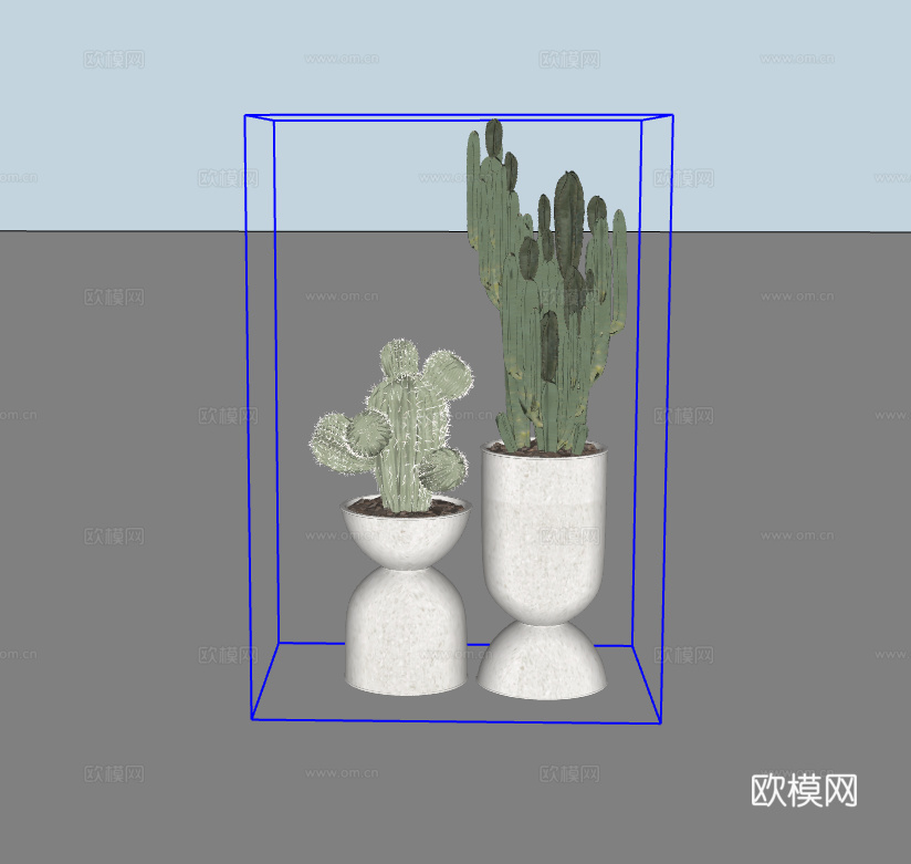 绿植盆栽su模型