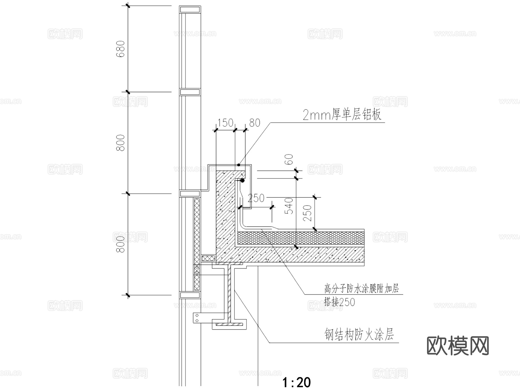 彩钢钢结构屋顶屋面屋脊收边山墙檐口节点CAD施工图集 68套cad施工图