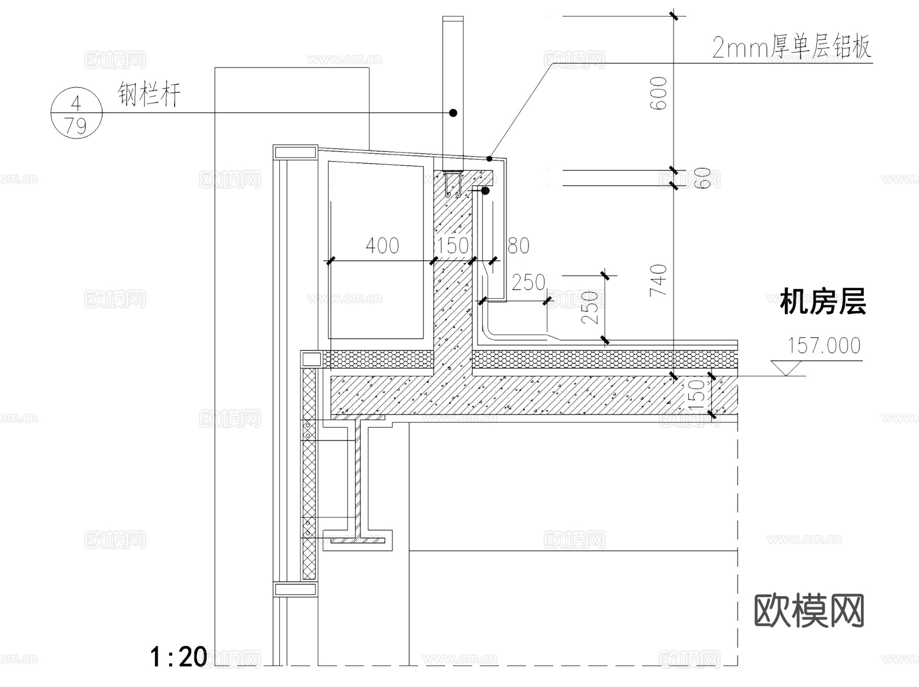彩钢钢结构屋顶屋面屋脊收边山墙檐口节点CAD施工图集 68套cad施工图