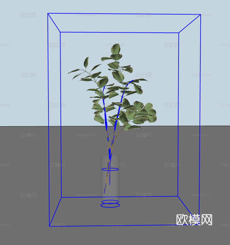 植物摆件su模型
