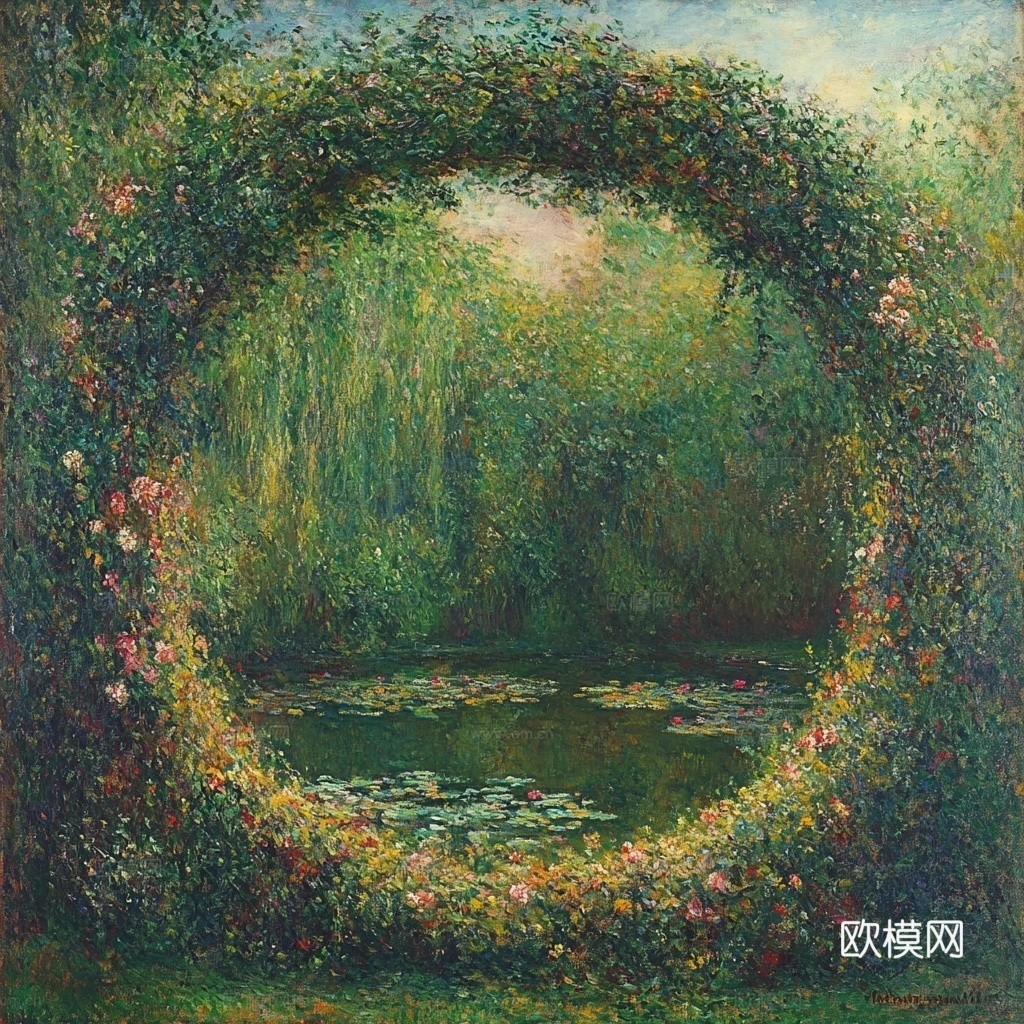 现代装饰画 油画 抽象画 艺术画贴图