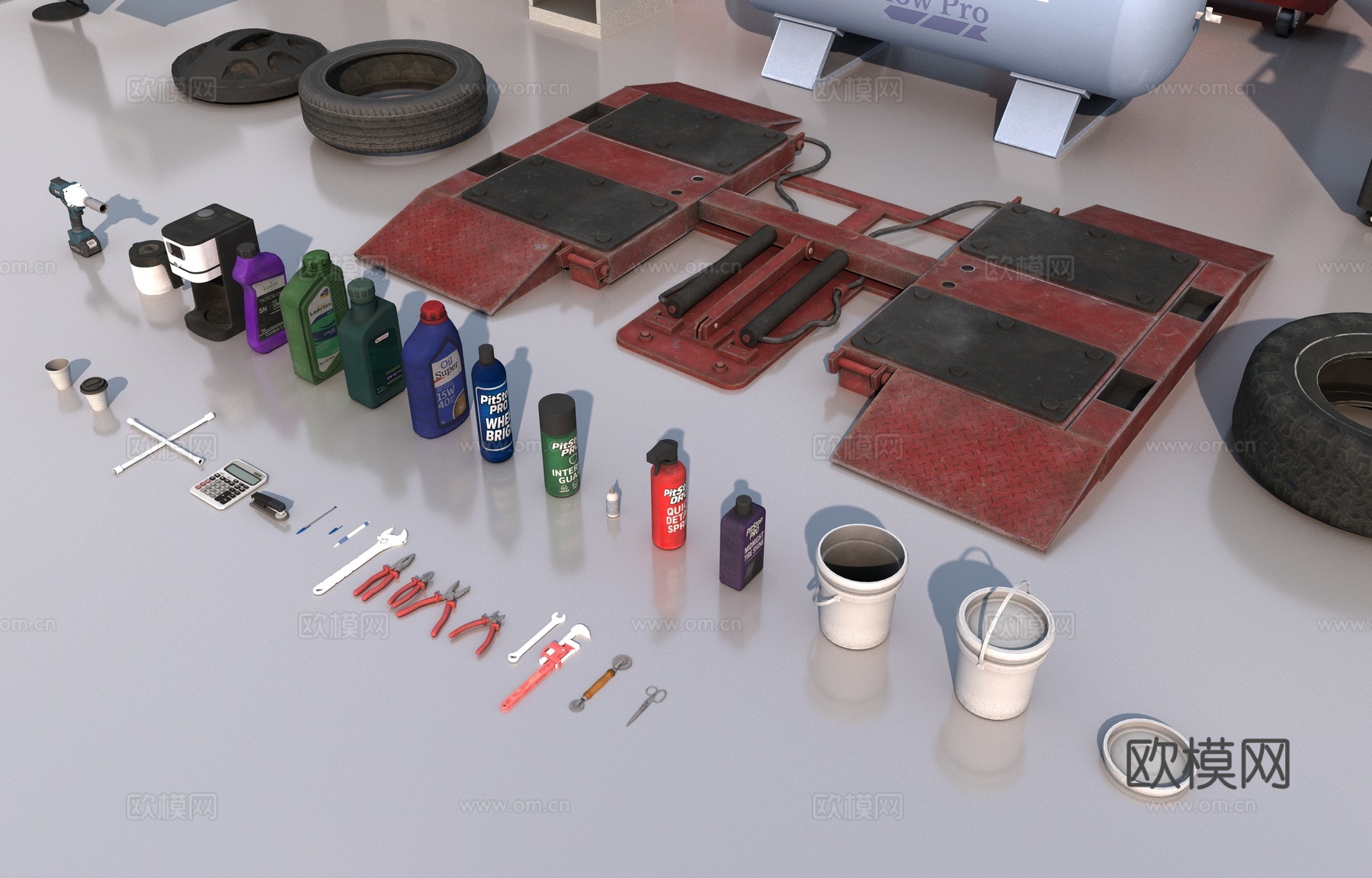 工业修理厂工具3d模型下载（渲染图7）