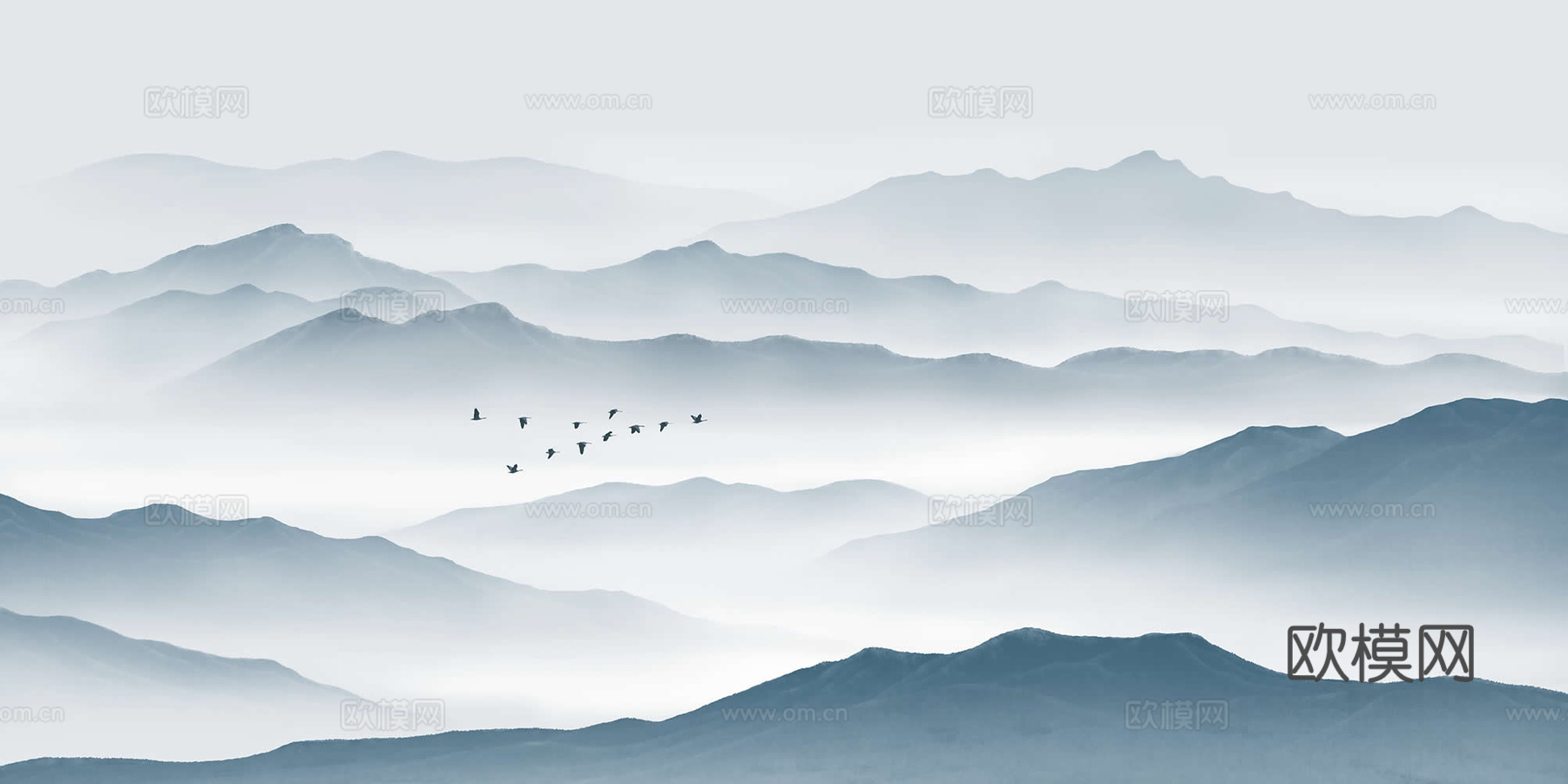 新中式山水壁纸