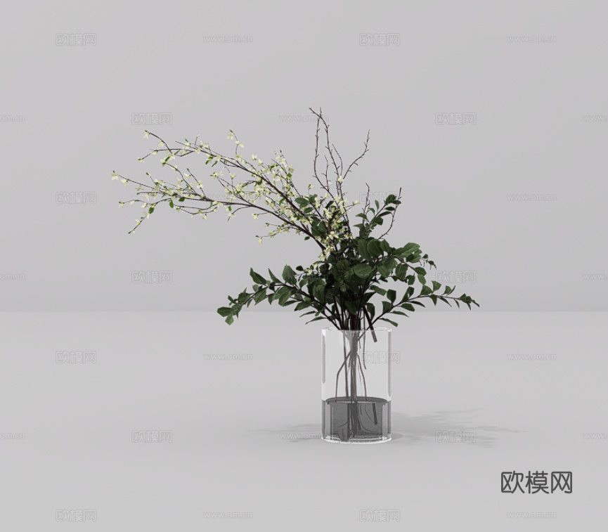 植物摆件su模型