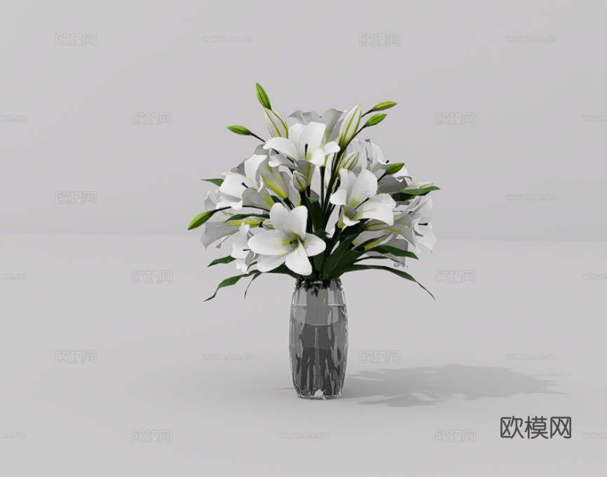 植物摆件su模型