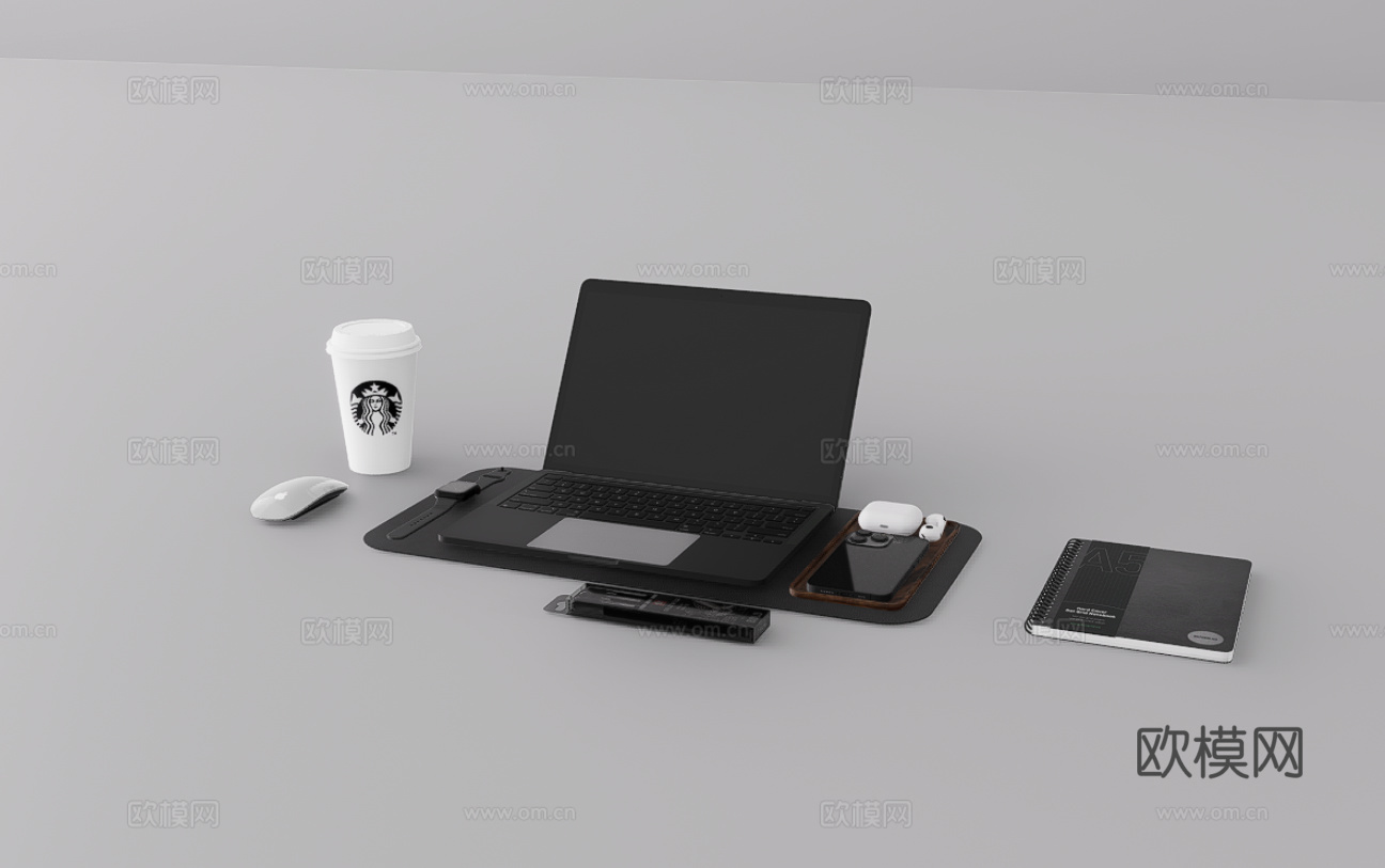 办公用品摆件su模型