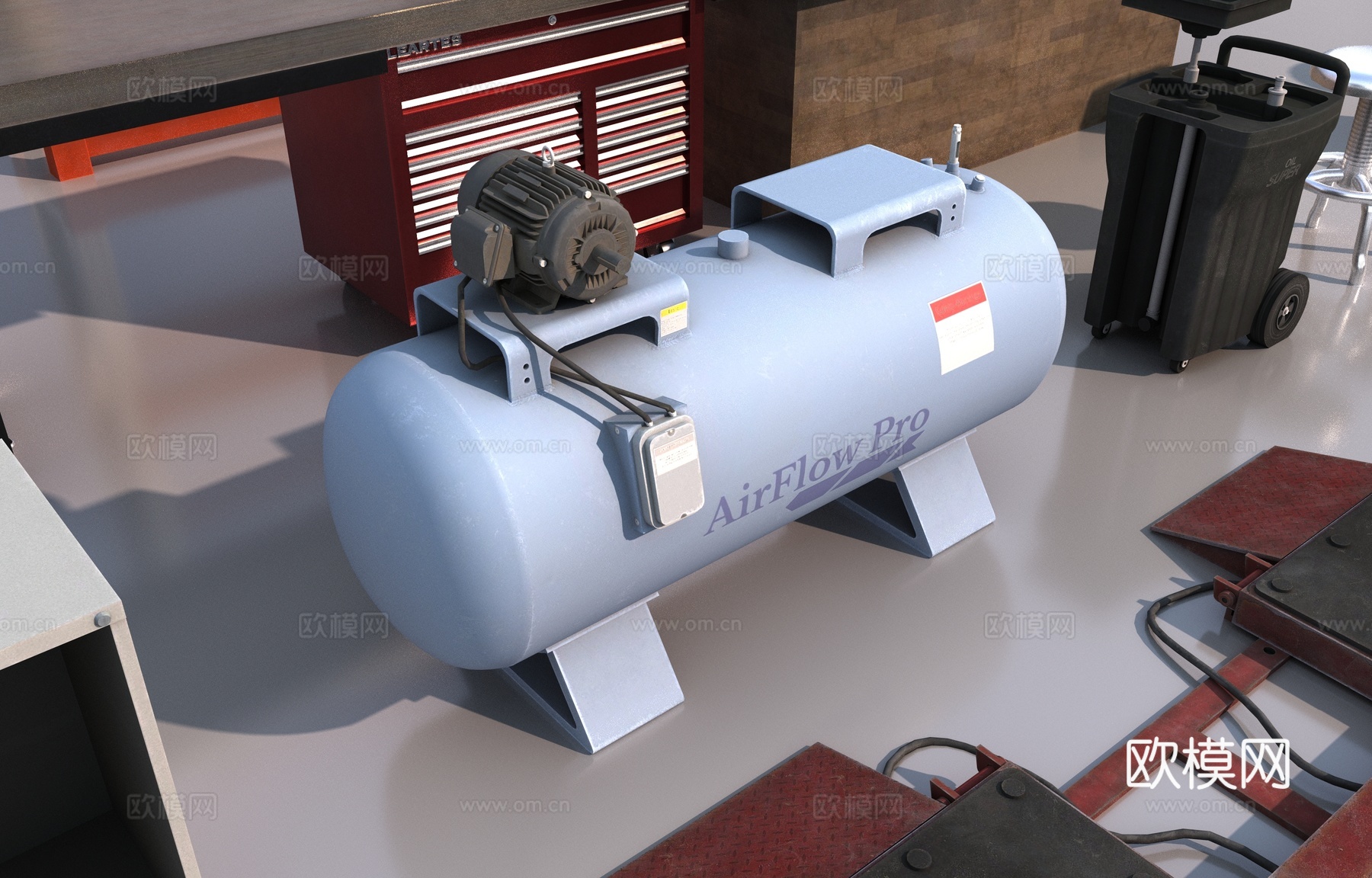 工业修理厂工具3d模型下载（渲染图2）