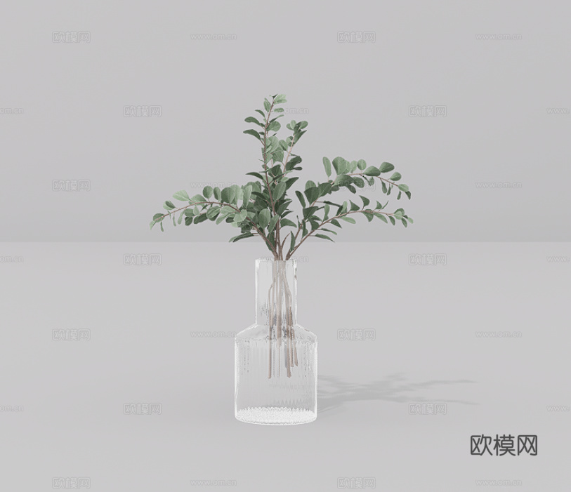 植物摆件su模型