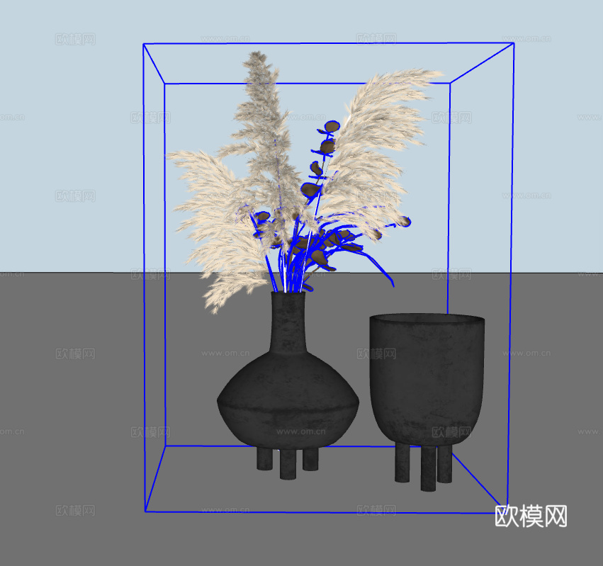 植物摆件su模型