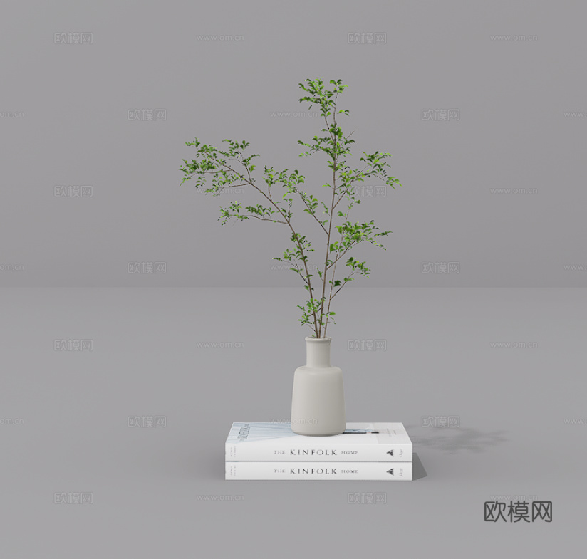 植物摆件su模型