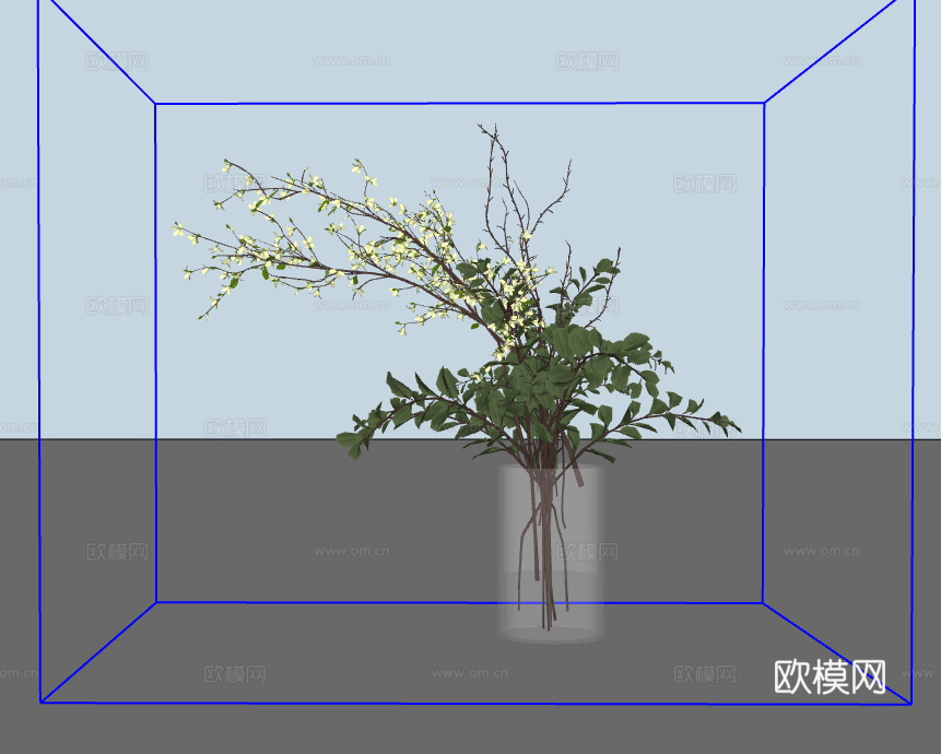 植物摆件su模型