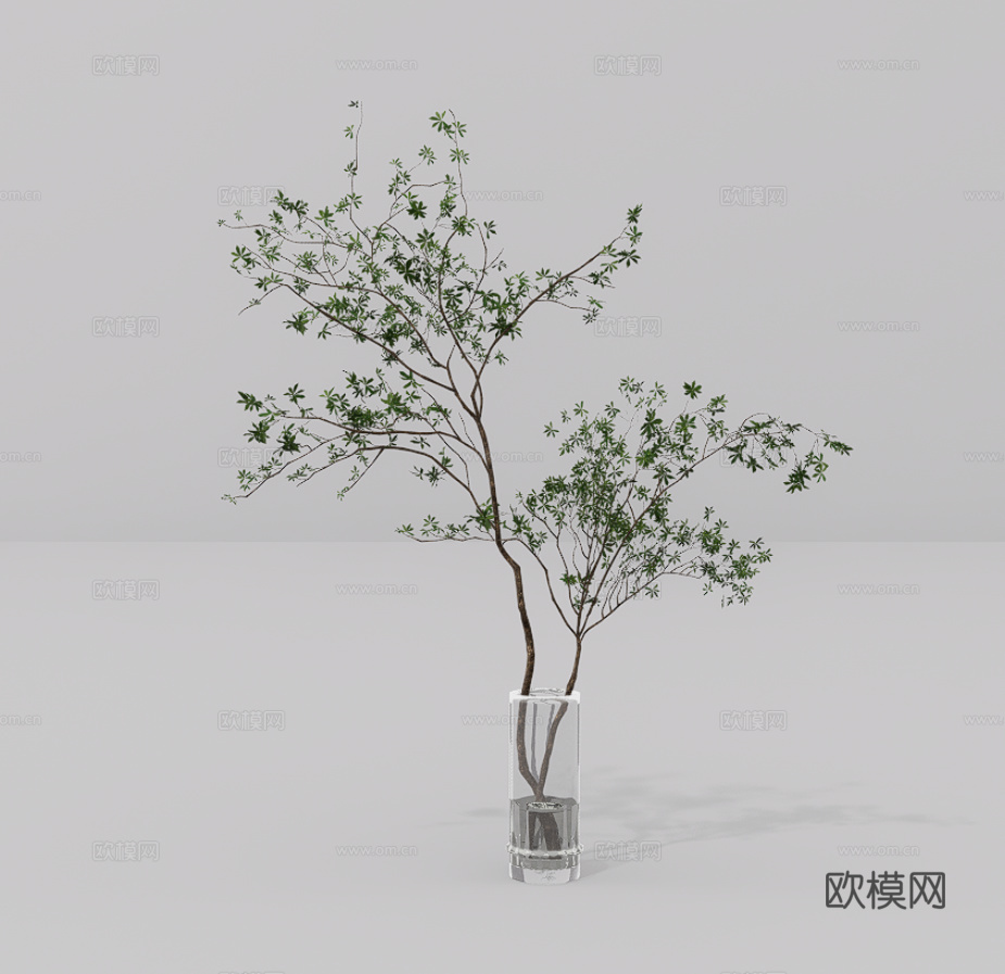 绿植摆件su模型