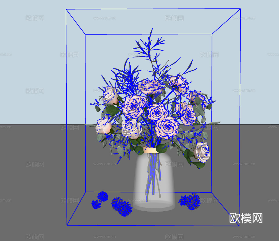 植物摆件su模型