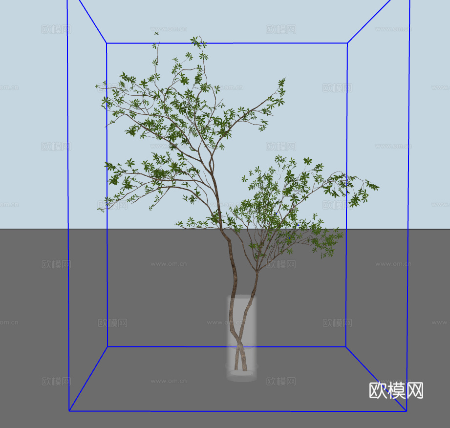 绿植摆件su模型