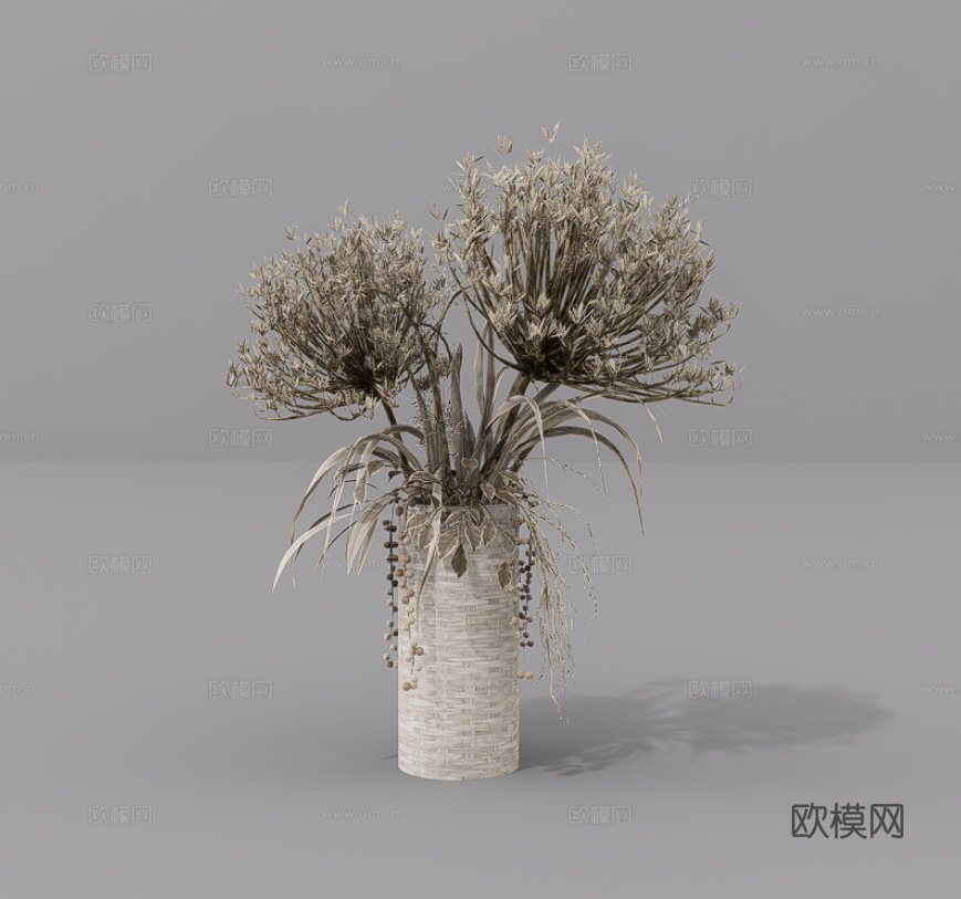 植物摆件su模型