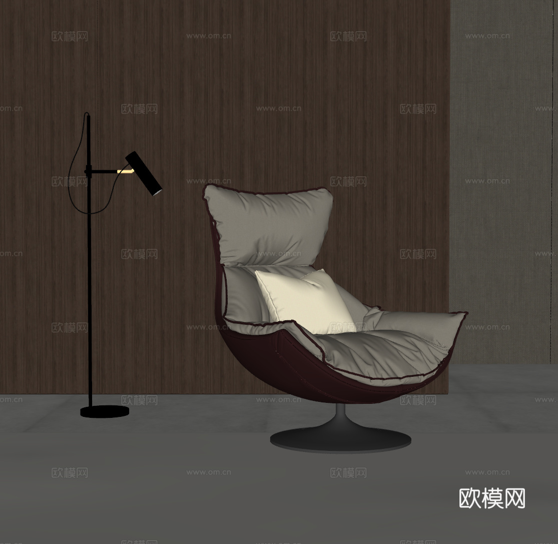 现代休闲椅su模型
