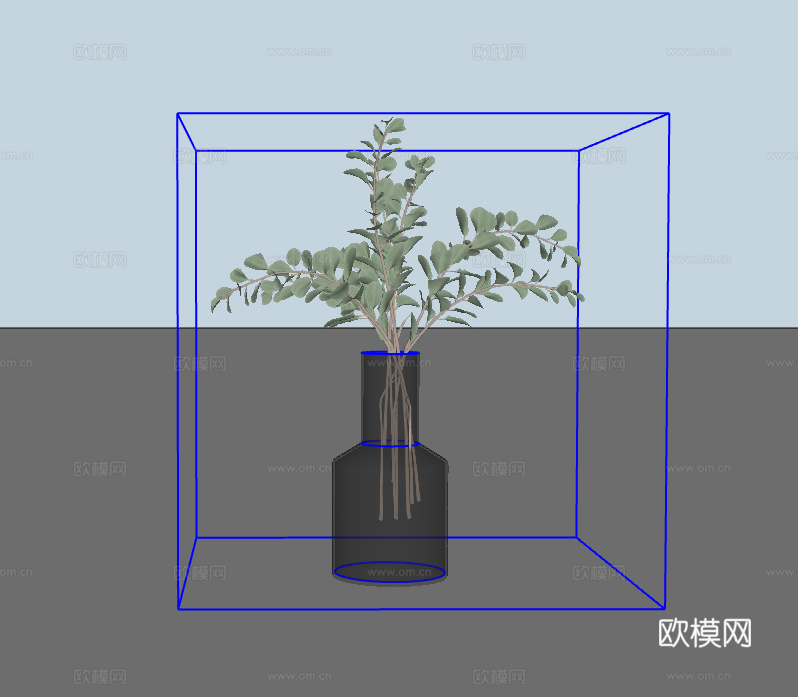 植物摆件su模型