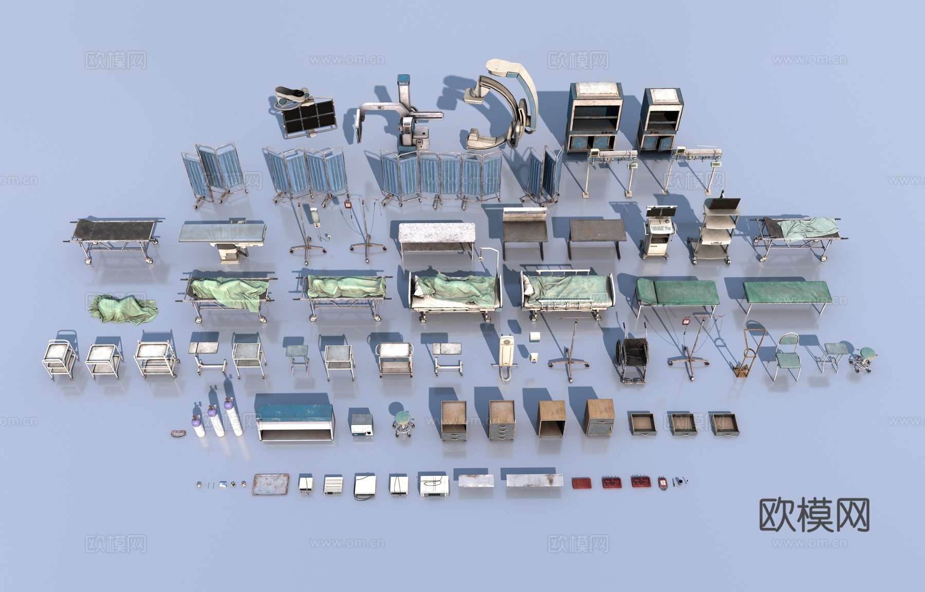 废弃的医疗设备3d模型下载（渲染图1）
