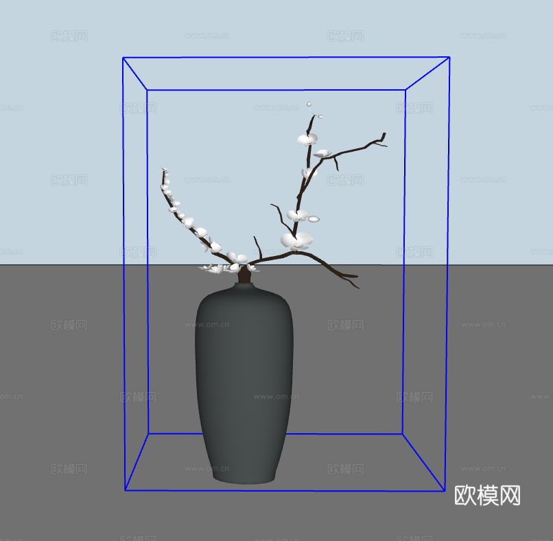 植物摆件su模型