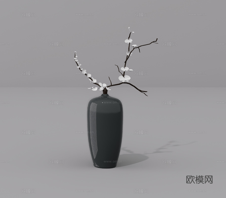 植物摆件su模型